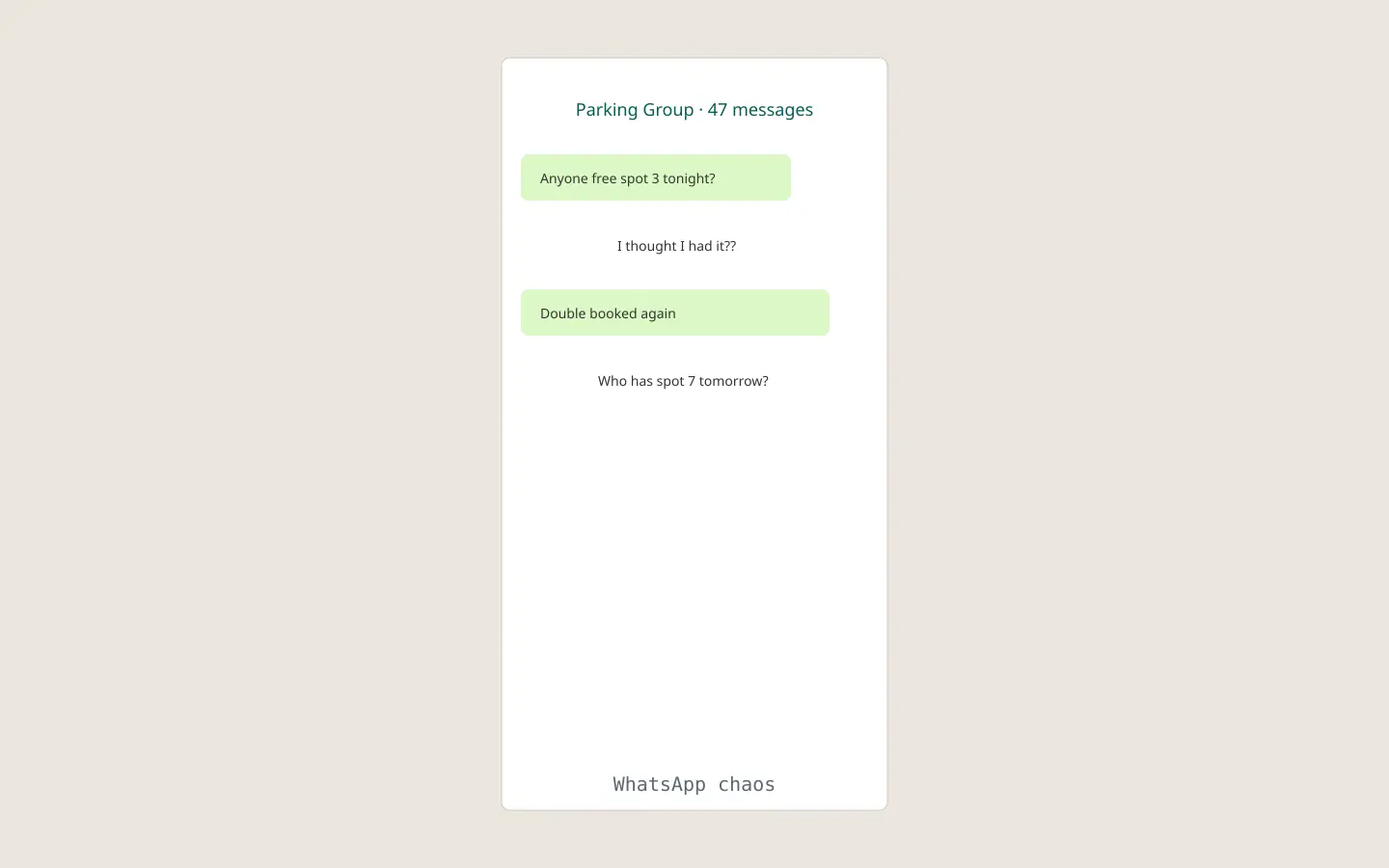 WhatsApp chaos view